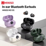 MINISOMS105 AI Translation Headset Wireless bluetooth 6.0 Earphone 10mm Speaker 3-Mic Call Noise Reduction 72H Playback IPX5 Waterproof Touch Control 135 Languages Translations In-ear Sports Headphones