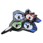 LinkMejor L101 2.4G EPP Hover Fighter Glider One-Key Circling 360° Roll 4 Turbofans 4CH LED RC Drone Airplane Quadcopter Stunt Glider RTF