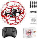 LinkMejor YL16 Competition Racing Flying Football Drone Removable 2 Batteries Design Altitude Hold Mode Gradient Lighting Grid Full Protection Child Gift Toys RC Quadcopter RTF