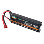 LinkMejor 7.4V 4000mAh 60C 2S LiPo Battery T Deans Plug for RC Drone