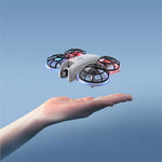 LinkMejor K100 MAX MINI WiFi FPV with LCD Screen Controller HD Dual Camera Optical Flow Hover Dazzling Lights Circle Protection Kids Gifts 2.4G 4CH 6-Axis Remote Control RC Toys Drone Quadcopter RTF