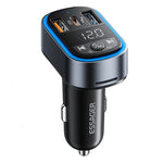 LinkMejor F748 bluetooth 5.3 FM Transmitter 2USB-A+USB-C PD3.0 QC3.0 FCP AFC iP2.4 USB Car Charger LED Digital Display Support TF Card/U Disk Wireless Radio Adapter HiFi Music Play Car Kit With Mic Hands Free Calls