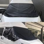 Front Windshield Half Cover Screen Out Blind Window Wrap Frost Black For Van