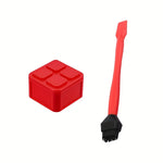 LinkMejor Silicone Glue Brush Kit Non Stick Adhesive Applicator Easy Clean Black Bristles Storage Pod for Woodworking Arts Crafts Projects