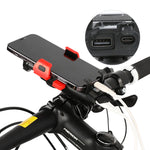 4 In 1 Bicycle Front Light USB Chargeable Phone Holder Bike Horn Cycling Flashlight MTB Power Bank Headlight Bike Accessories