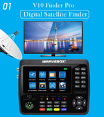 iBRAVEBOX V10 Finder Pro H.265 DVB-S2/T2 Advanced Finder with High-Performance Flash Memory and LNB/Tuner Input