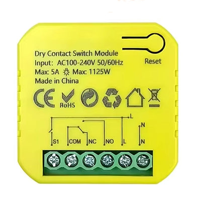 Tuya 5A Smart ZigBe WiFi Dry Contact Switch Relay App Remote Control Timing DC12/24V AC100-240V Supports Google Home Alexa