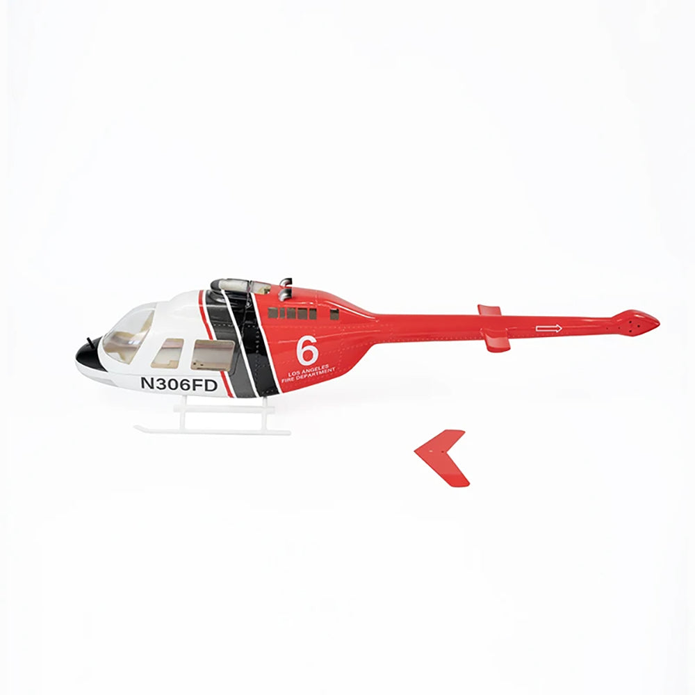 LinkMejor WING BELL 206 V3 Scale RC Helicopter Spart Parts Fuselage Shell Canopy