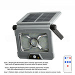 Elfeland 186 COB Solar Light 241 LED Solar Powered Motion Sensor Light 180° Adjustable Panel Wide Range Waterproof Energy-Efficient with Remote Control for Outdoor