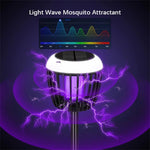 LinkMejor Solar Mosquito Killer Lawn Light Waterproof Outdoor Bug Zapper with UV Light 3 Modes Safe Design Mosquito Repellent Light