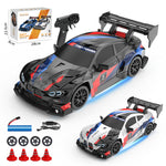 LinkMejor 8607 RTR 1/24 2.4G 4WD 30km/h Drift RC Car GTR Mini Race High Speed Racing LED Light On-Road Radio Control Vehicles Models Toys