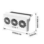 F-817 Solar Powered Car Exhaust Fan 3 Fans 2.5W Window Mount Cooling Vent USB Air Circulation Exhaust Fan