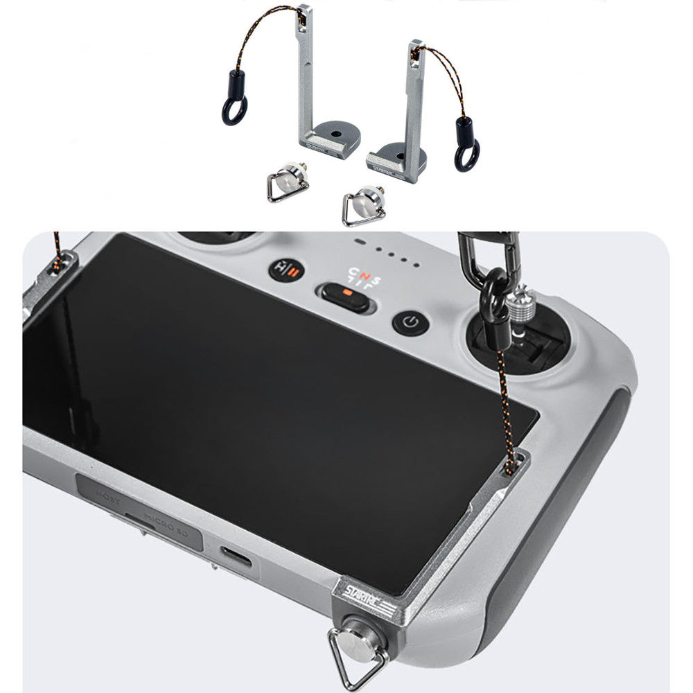 LinkMejor Screen Remote Control Self-Balancing Lanyard Hanging Metal Fixtures Neck Strap Fixing Piece for DJI RC / RC 2 Controller