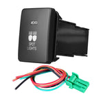 12V Car Light Push Button Rear Fog Spot LED Light Bar On/Off Switch for Mitsubishi Mirage LA Outlander ZK Pajero Sport QE