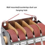 LinkMejor Stainless Steel Sanding Sandpapers Box Set 25mm*6m five-axis Pull-out Abrasive Cloth Roll for Metal Woodworking Abrasive Grits 150/240/320/400/600