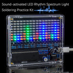 Sound Control Music Spectrum Kit DC5V DIY LED Rhythm Light Display USB Audio Visualizer Electronic Assembly Project Soldering Practice