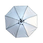 55cm Portable Rain Fishing Umbrella Hat Foldable Outdoor Fishing Anti-Sun Waterproof Umbrella Camping Head Cap Beach Head Hats