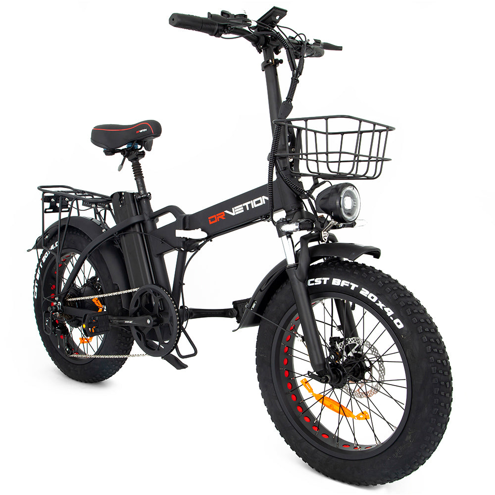 [USA DIRECT] DRVETION AT20 Electric Bike 48V 15Ah Battery 750W Motor Recommended Top Speed 25KM/H 20*4.0inch Tires 45KM Max Mileage Range 150KG Max Load Folding Electric Bicycle