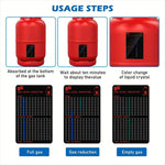 Gas Level Indicator for Propane Butane LPG Containers 10x6.3cm PET Soft Magnetic Accurate Temperature Measurement -100°C to 120°C Customizable