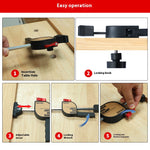 LinkMejor 19mm 20mm MFT Workbench Woodworking Clamps Set with 2 PCS Clamps and 2 PCS Bench Dogs for for 3/4 Inch 19mm Workbench Dog Hole