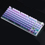 LinkMejor F3001 Tri-mode Mechanical Keyboard with Multifunctional Knob 87-keys Gradient Color RGB Lighting 2000mAh Battery E-sports Gaming Keyboards