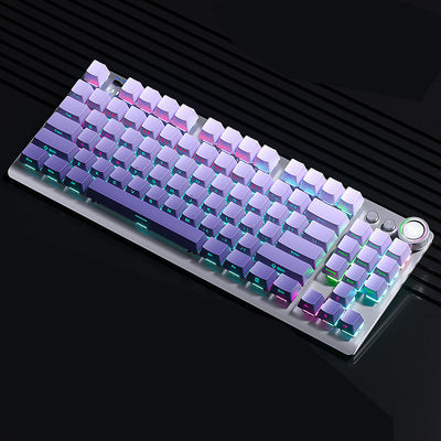 LinkMejor F3001 Tri-mode Mechanical Keyboard with Multifunctional Knob 87-keys Gradient Color RGB Lighting 2000mAh Battery E-sports Gaming Keyboards
