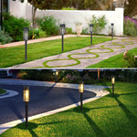 Elfeland Solar Tungsten Filament Lawn Light 21.5" Tall LED Garden Spike Lamp IP65 Waterproof Rechargeable Solar Pathway Lighting