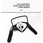LinkMejor Cycling Protective Mask with Valves Protective Lens Removable Filter Warm Sports Mask Dust-proof Reusable