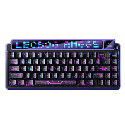 LinkMejor AMG65 Custom Mechanical Keyboard With TFT LED Screen 67 Keys Triple Mode Wireless/bluetooth/Wired Gasket Structure Hot Swappable RGB Gaming Keyboard with 8000mAh Battery