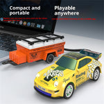 LinkMejor HG4-427 RTR 1/64 2.4G RWD Mini Alloy Drift RC Car Colorful LED Light Support App Remote Control Three Speed Vehicles Models Pocket Toys Desktop Collection Gift For Boys