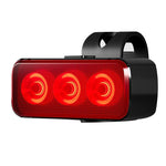 LinkMejor Wide Angle Bike Light Set 3 LED Anti-glared USB Rechargeable Safety Waterproof Quick Charge Cycling