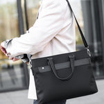 Men's Business Briefcase 14''  Laptop Handbag Waterproof Large Capacity Shoulder Crossbody Bag