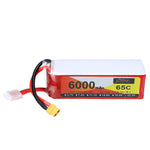 LinkMejor 22.2V 6000mAh 65C 6S LiPo Battery XT60 Plug for RC Drone