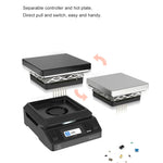 MHP50-A5/B5 for MINI WARE Mini Hot Plate Preheater 50×50mm 100-350°C DC 19-24V/PD 20V Up To 150W Color LCD Heating Curve Pocket Size Soldering Station