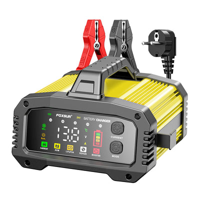 LinkMejor Portable 12V 25A 24V 15A Battery Charger High Power Large Screen Color Display For Lead-Acid Lithium Iron Batteries Car Ship Motorcycle