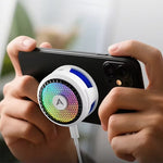 LinkMejor X30 Magnetic Phone Cooler 27W Semiconductor Suction Cooling 5500RPM Low Noise RGB Light for PUBG Gaming Phone Radiator