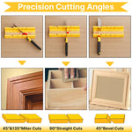 4pcs Hand Saw Set Wood Cutting Kit Precision Miter Box 3 Replaceable High Carbon Steel Blades Hardwood Softwood MDF PVC Drywall Carpentry DIY Furniture Making