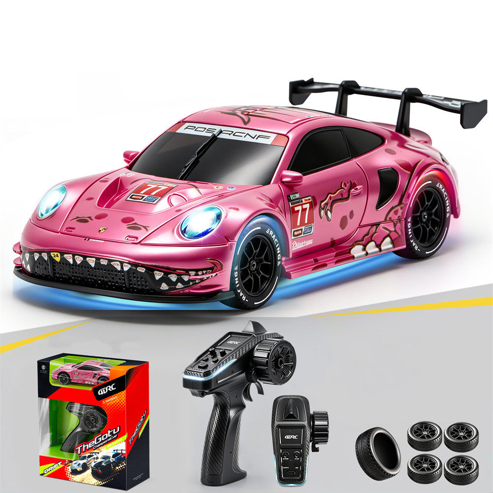 4DRC H6 RTR 1/43 2.4G 4WD Mini Drift RC Car with Gyro Full Proportional Remote Control Race LED Light High-Speed Motor On-Road Racing Desktop Vehicle Model Boys Gifts Toys