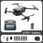 LinkMejor GT50 WiFi FPV with 4.3" LCD Screen Controller HD Dual Camera Servo Gimbal Optical Flow Hover Automatic Obstacle Avoidance Brushless RC Drone Quadcopter RTF