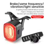 LinkMejor R2 Smart Brake Sensing Bike Taillight Same Frequency Induction Rear Light 4 Lighting Modes IPX6 Waterproof Type-C Rechargeable Bicycle Rear Light