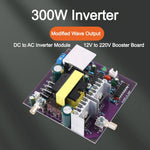 300W Modified Sine Wave Power Inverter DC12V to AC220V Converter 50Hz 60Hz Adjustable Power Supply Energy Storage DC-AC Boost Circuit Board