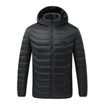 LinkMejor HJ-11 Unisex Electric Heated Jacket - 11 Heating Areas,  3-Modes Adjustable, USB Charging, Thermal Hoodie Jacket for Winter Sport Skiing Cycling