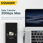 LinkMejor ES-OTG10 PD100W Magnetic USB-C OTG Adapter Fast Charging Type-C Magnet Connector 20Gbps Data Sync 4K@60Hz for Macbook Laptop
