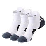3 Pairs Men's Breathable Sports Socks Wicking Sweat Deodorant Outdoor Running Cycling Fitness Climbing Ankle Socks Comfortable