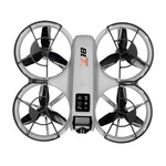 LinkMejor YL18 WiFi FPV with 4.3inch LCD Screen Controller HD Dual Camera Electrically Adjustable Optical Flow Hover Circle Protection LED Brushless 2.4G 4CH 6-Axis Remote Control Toys RC Drone Quadcopter RTF