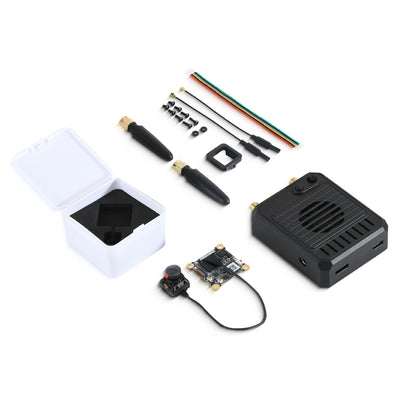 LinkMejor VT5 5.8GHz Dual-Antenna FPV Digital Video Transmission Kit, HD 5W VTX 6KM FPV Transmitter with 1080P/60FPS 1/2.8" CMOS FPV Camera w/ FPV Receiver Build in Fan for FPV Drone
