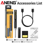 LinkMejor SL108 Electric Soldering Iron 96W PD QC Adjustable Temperature 100°C-450°C OLED Display Portable Fast Heat Soldering Iron Tools