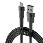 LinkMejor TQ-X16 2.4A USB-A to Micro USB Cable Fast Charging Data Transmission Tin-plated Copper Core Line 1M/2M Long for Huawei P Smart 2021 for Xiaomi 4C for iQOO U3x