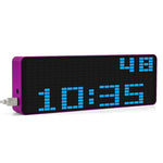 Multi-color LED Music Spectrum Electronic Clock Sound Control Rhythm Light 16*24 RGB Pickup Atmosphere Level Indicator