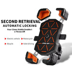LinkMejor Universal 4.5-7.2 inch Bike Phone Holder Hold Firmly Motorcycle Handlebar Phone Navigation Frame Mount